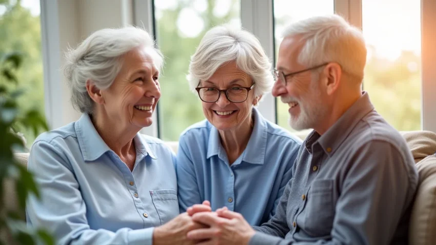 Choosing the Right Personal Care Home The image shows a warm, inviting common area in a personal care home, aiding in choosing the right one.